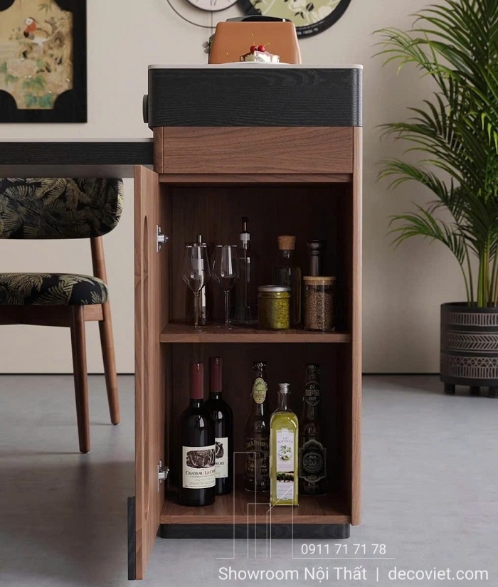 Đảo bếp 2802S có tủ chứa đồ rộng rãi tiện dụng