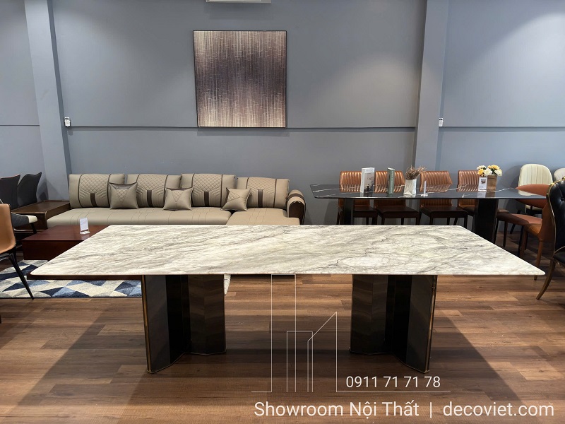 bàn ăn mặt đá 10 ghế cao cấp