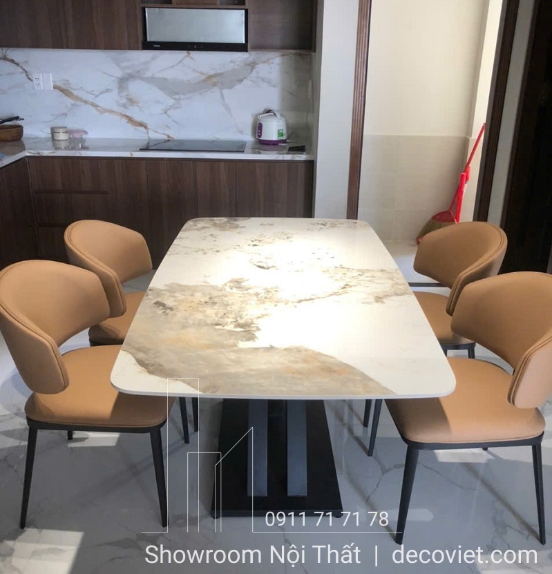 bàn ăn 4 ghế mặt đá cao cấp