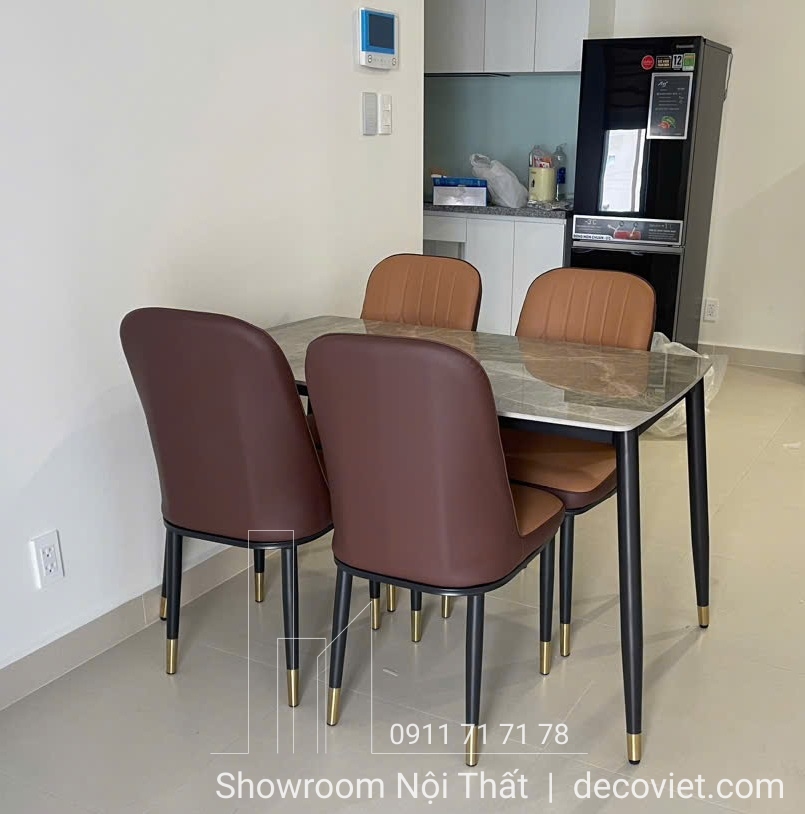 bàn ăn mặt đá 4 hiện đại