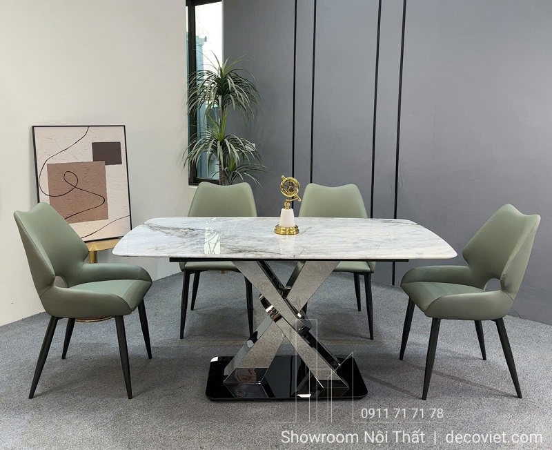Bàn Ăn Mặt Đá 4 Ghế Hà Nội 2255S Sang Trọng Tinh Tế