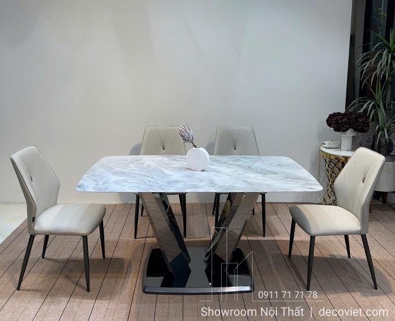 Bàn Ăn Mặt Đá 4 Ghế Hiện Đại Hà Nội 2263S Sang Trọng Nhập Khẩu