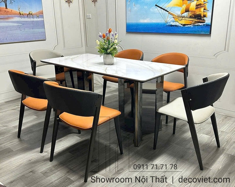 bàn ăn mặt đá ceramic