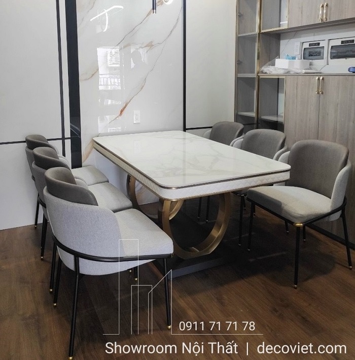bàn ăn 6 ghế mặt đá giá rẻ