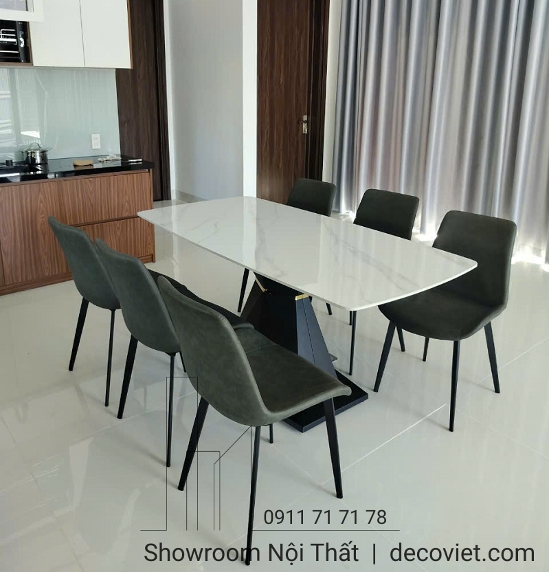bàn ăn mặt đá 6 ghế giá rẻ