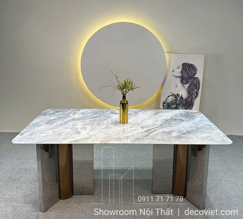 bộ bàn ăn mặt đá cao cấp