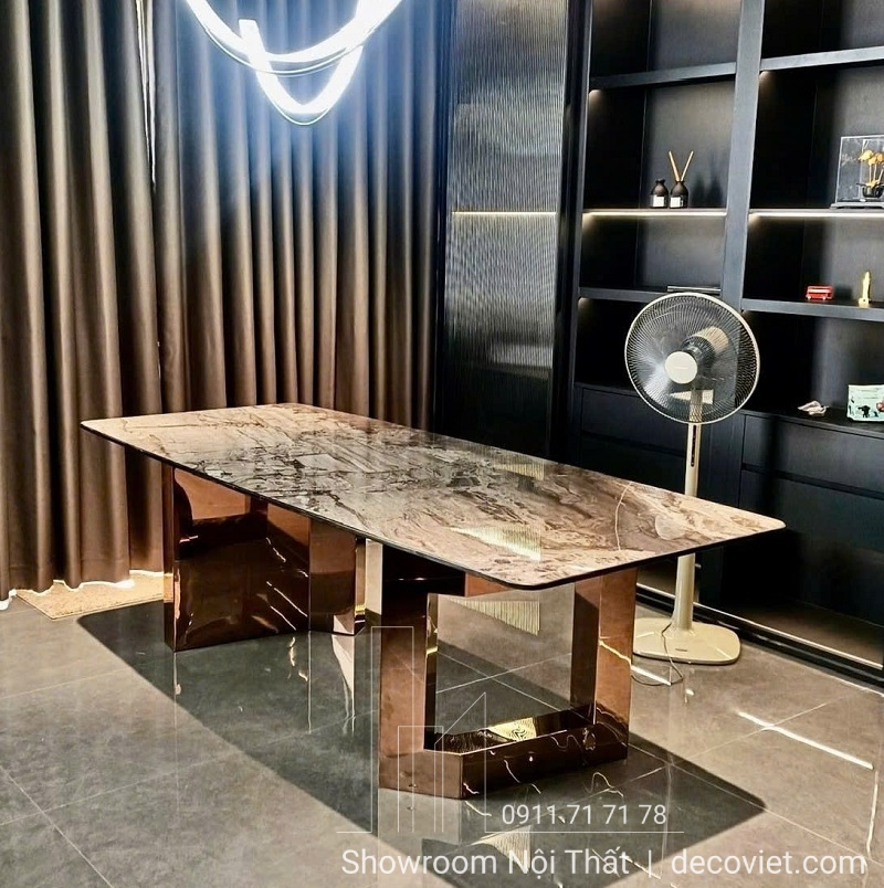 bàn ăn mặt đá 6 người