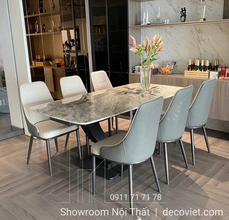 bàn ăn mặt đá 6 ghế giá rẻ