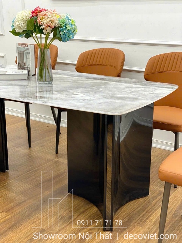 bàn ăn 6 ghế mặt đá cao cấp