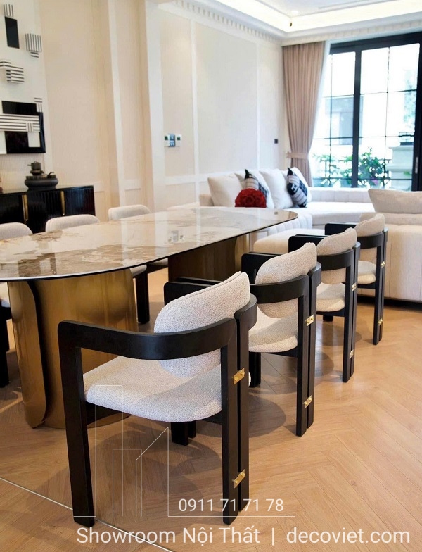 bàn ăn mặt đá 8 ghế đẹp