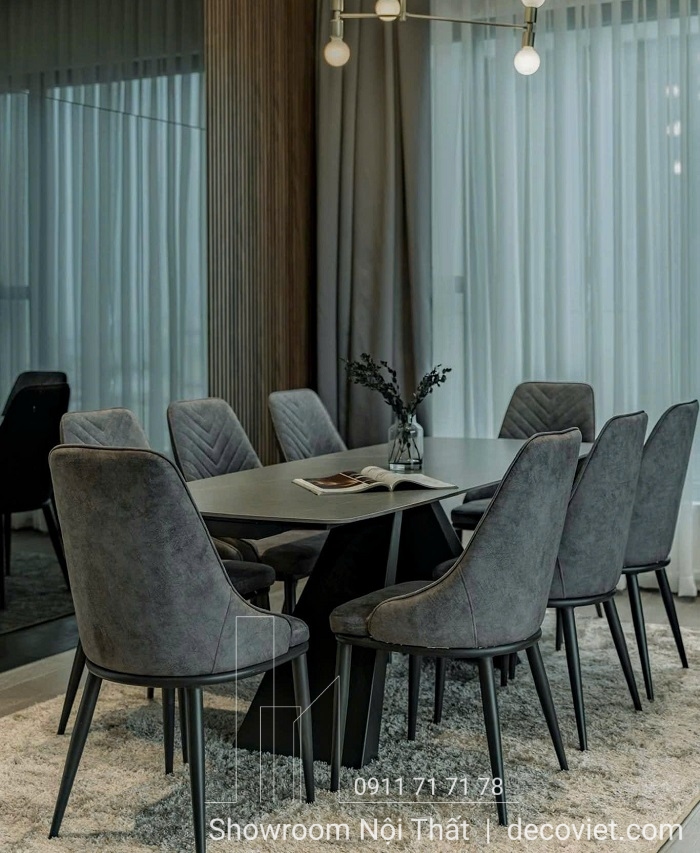 bàn ăn măt đá 8 ghế giá rẻ