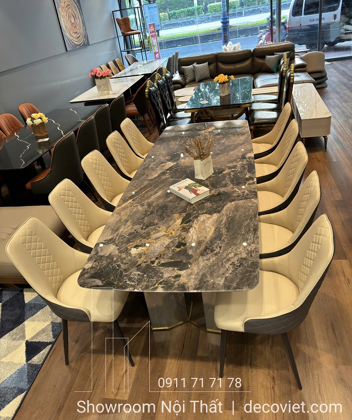 bàn ăn 10 ghế nhập khẩu
