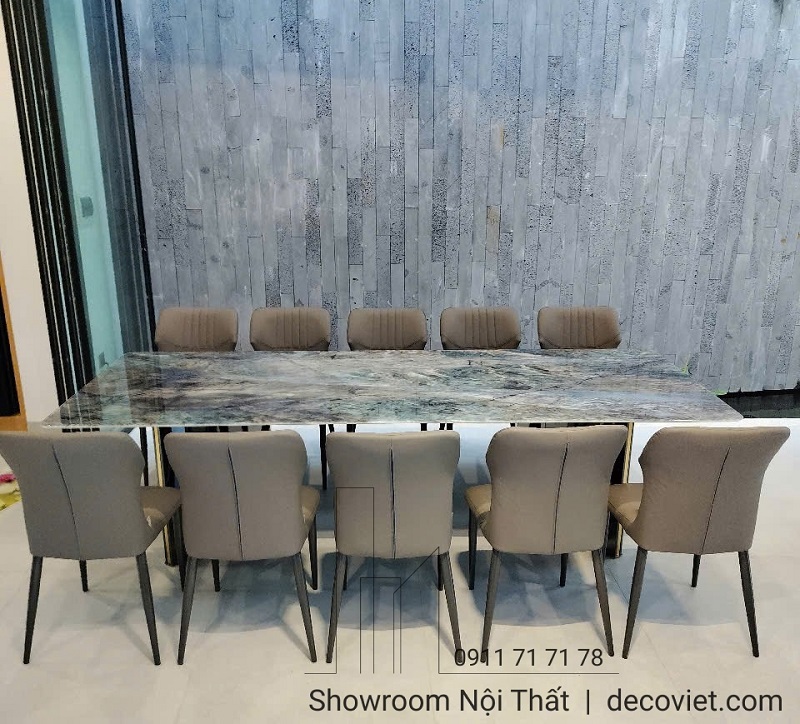 bàn ăn cẩm thạch 10 người