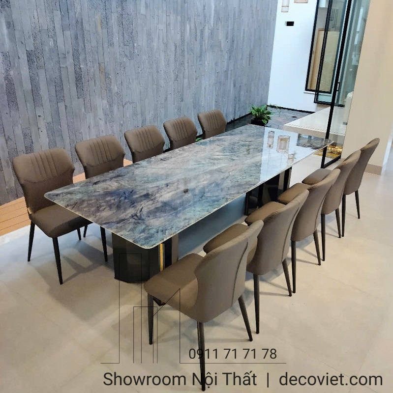 bàn ăn cẩm thạch cao cấp 10 người