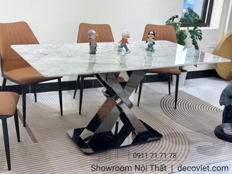 bàn ăn mặt đá 6 ghế