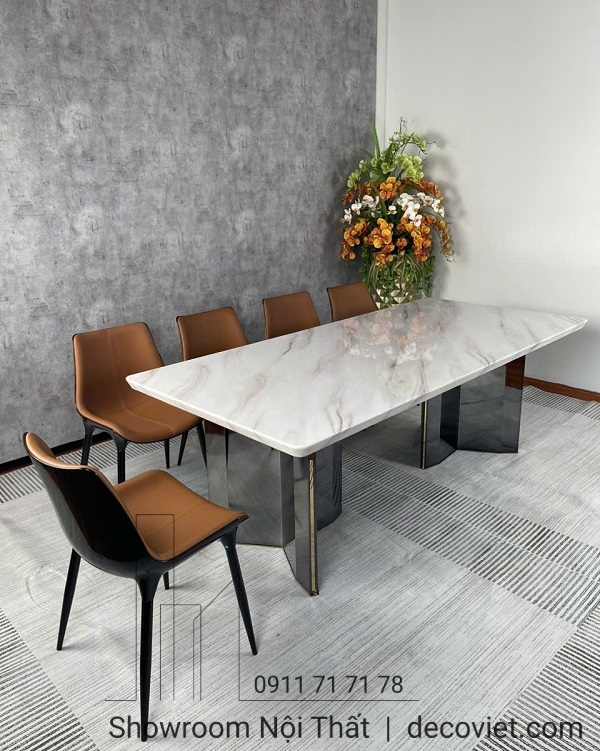 bàn ăn mặt đá cao cấp