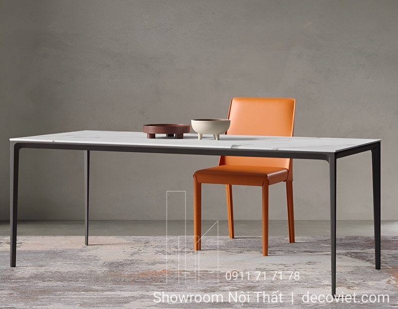 bàn ăn mặt đá ceramic hiện đại