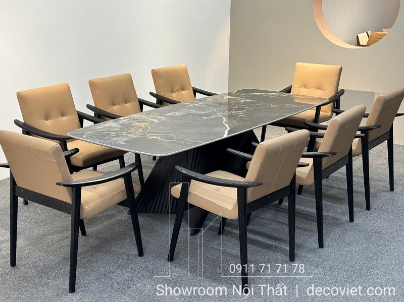 bộ bàn ăn 8 ghế mặt đá