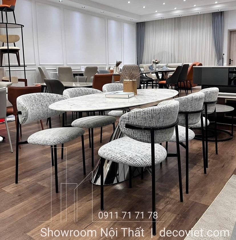 bàn ăn 6 ghế mặt đá nhập khẩu