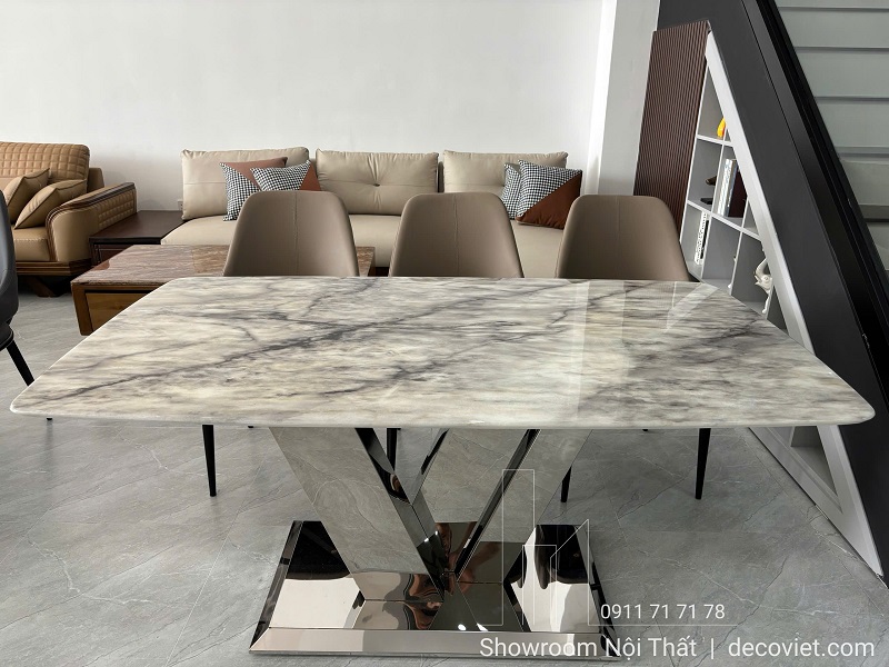 Bàn ăn 6 ghế thiết kế hiện đại, thích hợp cho gia đình trẻ