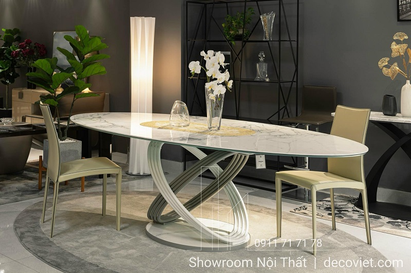 bàn ăn mặt đá cao cấp