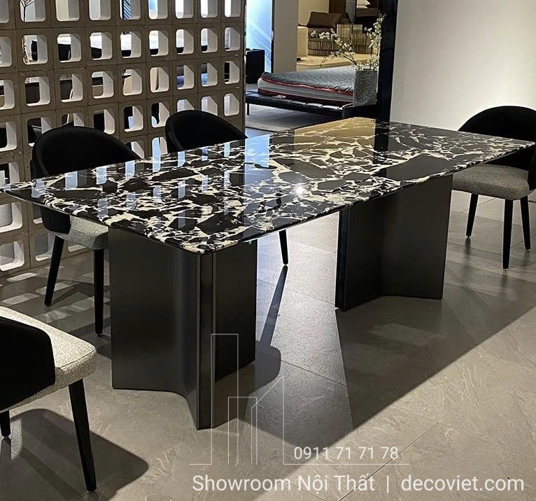 bàn ăn mặt đá hiện đại