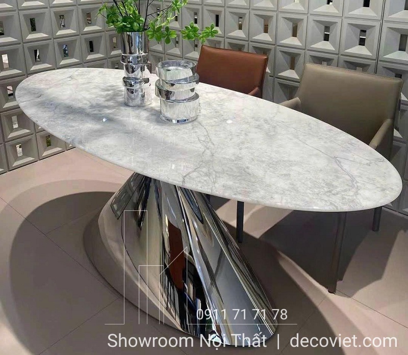 bàn ăn mặt đá nhập khẩu sang trọng