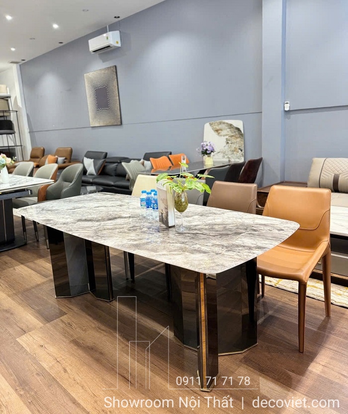 bàn ăn mặt đá cẩm thạch hiện đại
