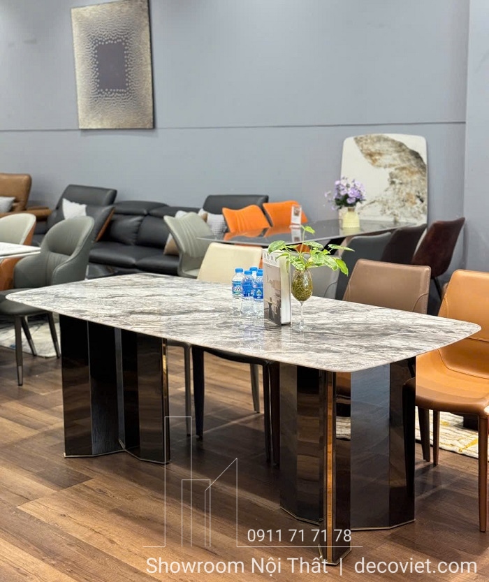 bàn ăn mặt đá cẩm thạch tự nhiên