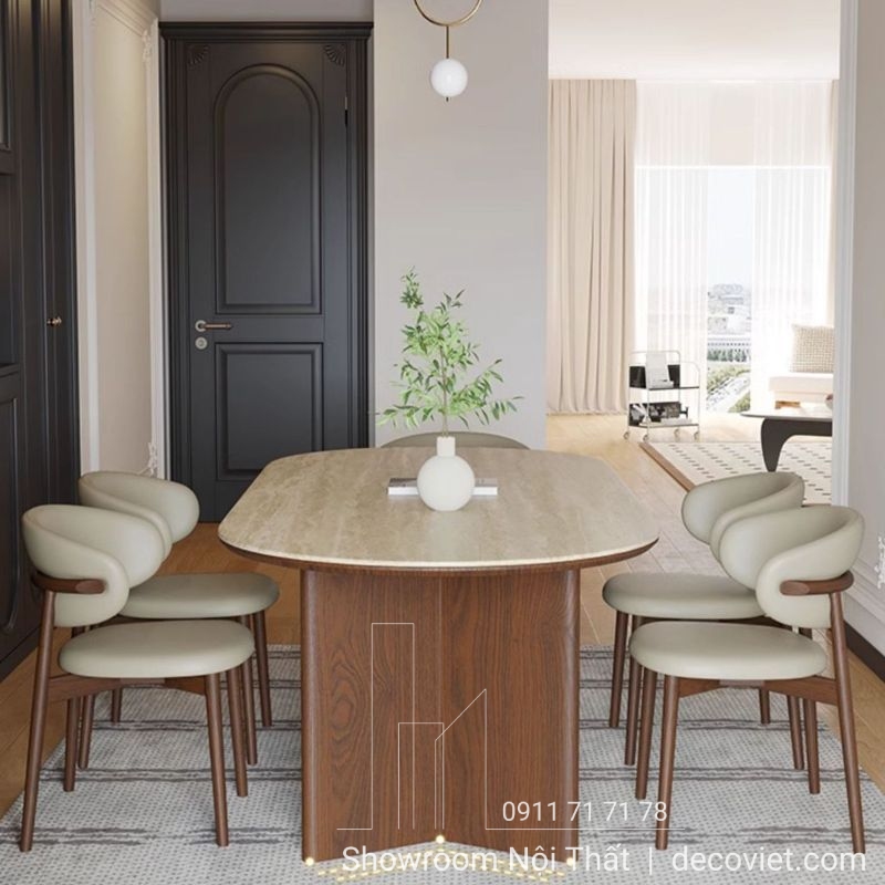 bàn ăn gỗ hiện đại 6 ghế
