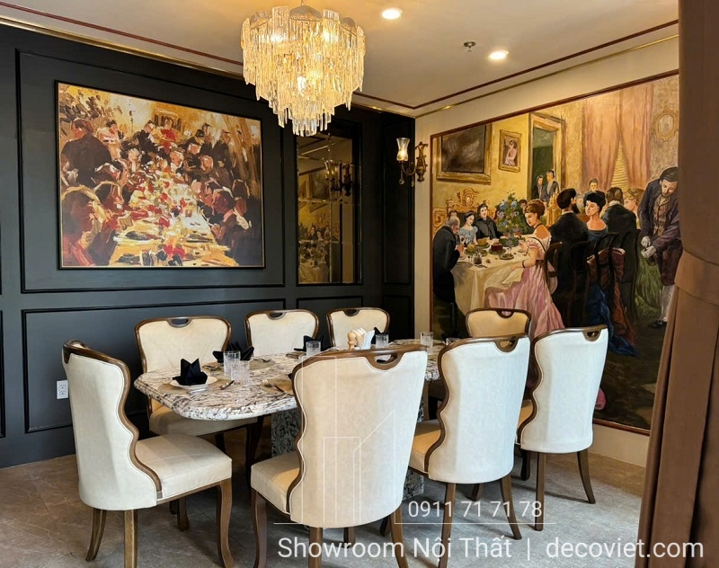 bàn ăn nhà hàng 8 ghế