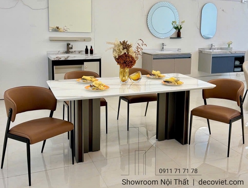 Bộ bàn ăn cao cấp nhập khẩu 2728S thiết kế hiện đại phù hợp căn hộ chung cư, nhà phố