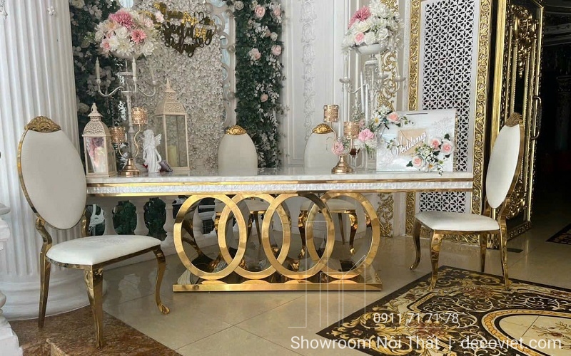 bàn ăn tân cổ điển 4 ghế