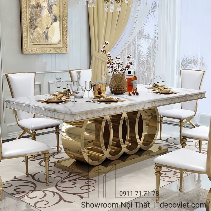 bàn ăn 4 ghế tân cổ điển