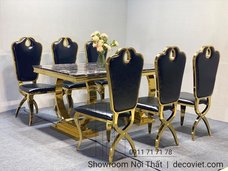 bàn ăn tân cổ điển 6 ghế đẹp