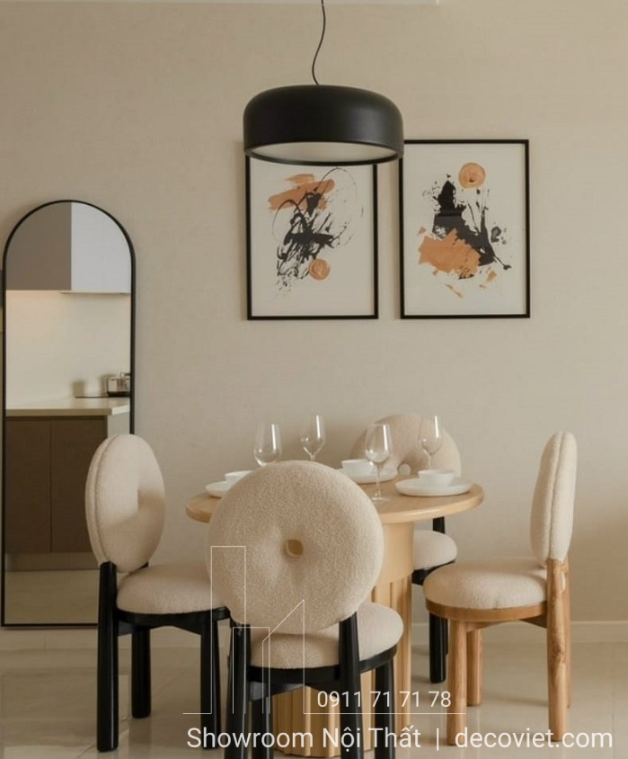 bàn ăn tròn 4 ghế giá rẻ