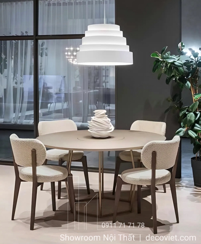 bàn ăn tròn gỗ 4 ghế