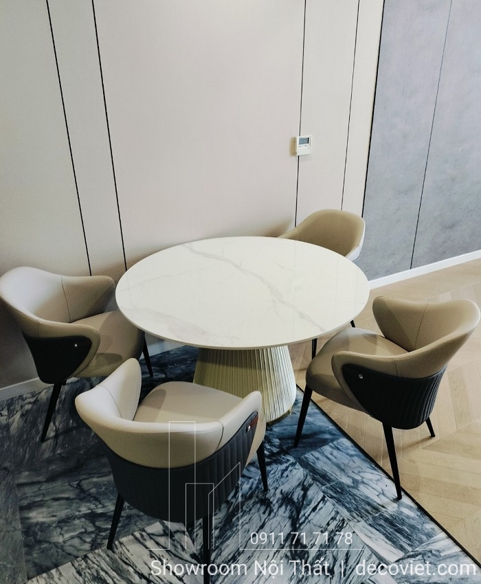 bàn ăn tròn 4 ghế hiện đại