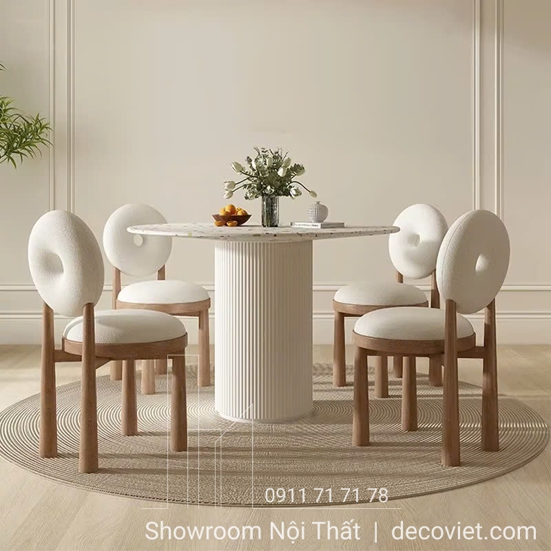 bàn ăn tròn 4 ghế hiện đại