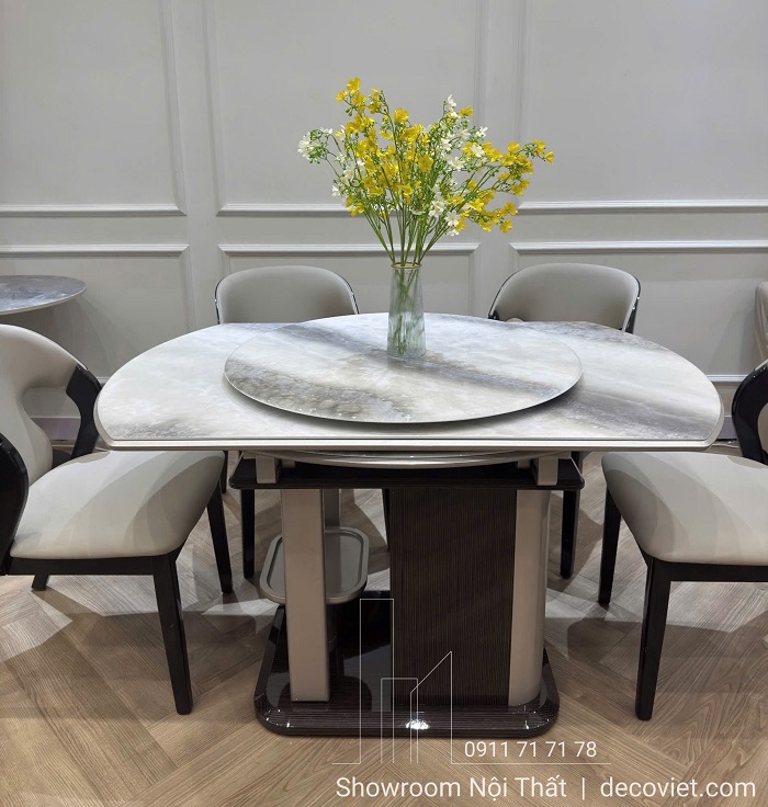 bàn ăn tròn gấp gọn thiết kế thông minh, tiện nghi