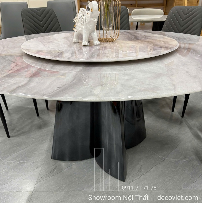 Chân bàn inox trung tâm – Vững chắc nhưng không hề nặng nề