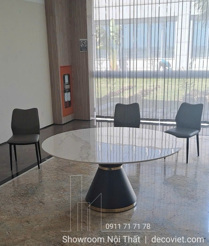 bàn ăn tròn mặt đá