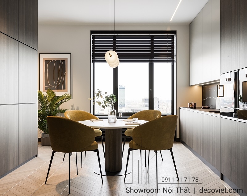 bàn ăn tròn mặt đá