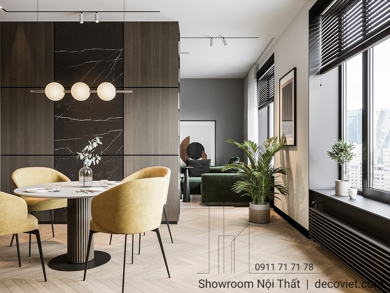 bàn ăn tròn nhỏ gọn