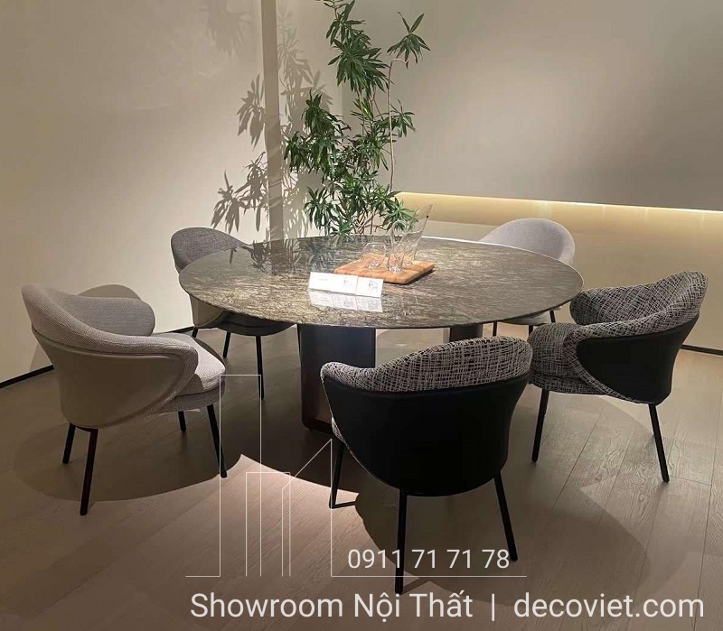 bàn ăn tròn 6 ghế hiện đại