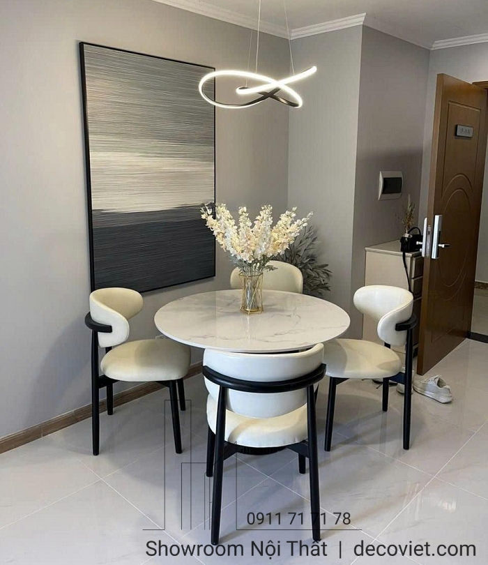 bàn ăn 4 ghế mặt đá