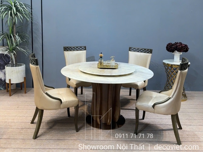 Bàn ăn 4 ghế chân gỗ chắc chắn