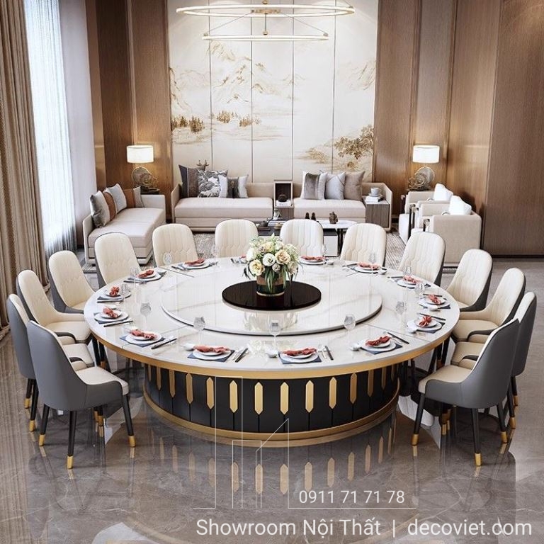 bàn ăn tròn to 20 ghế