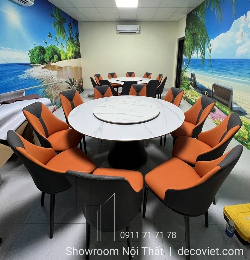 bàn ăn tròn mặt đá