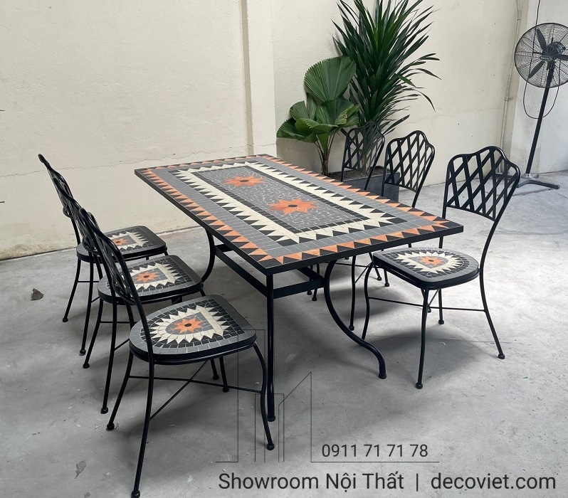 bộ bàn ghế ngoài trời nhỏ gọn, sang trọng và chống gỉ sét